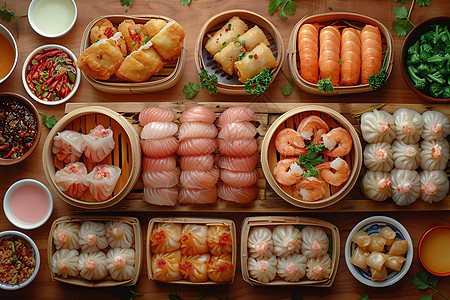 丰盛的中式食物图片