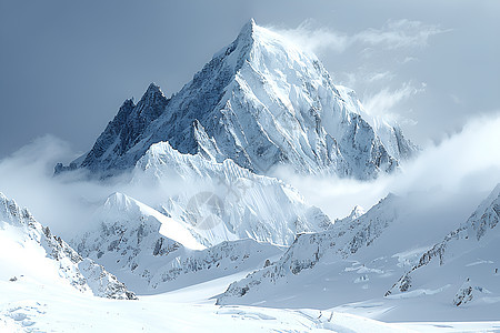 雪山壮丽细节图片