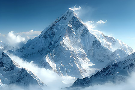 喜马拉雅高山背景图片