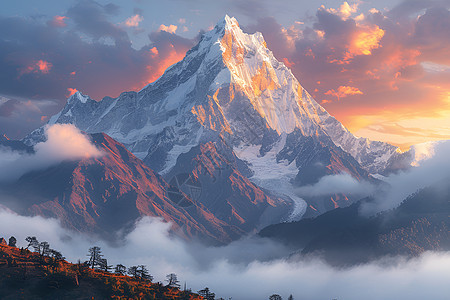 喜马拉雅山脉图片背景图片