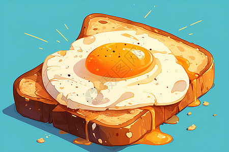 早餐美味煎鸡蛋图片