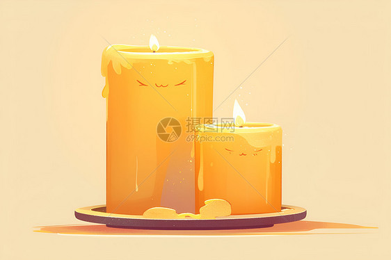 黄色的蜡烛图片