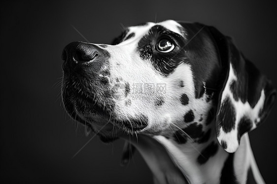 黑白斑点狗图片