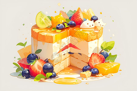 水果蛋糕的独特魅力图片