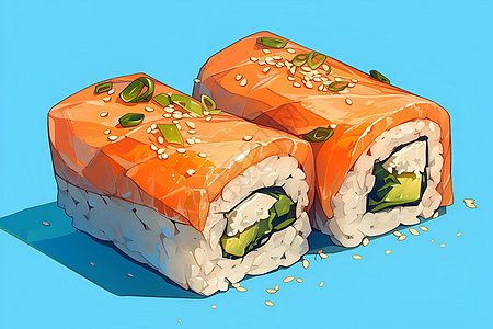 美味的寿司料理图片