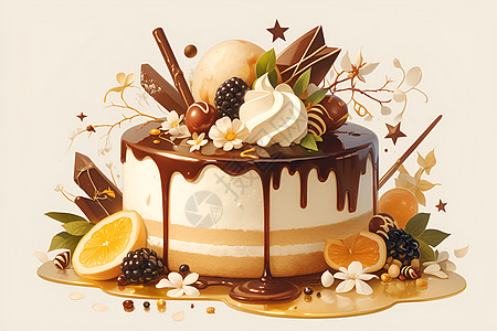 红豆甜品可口的小蛋糕食物插画