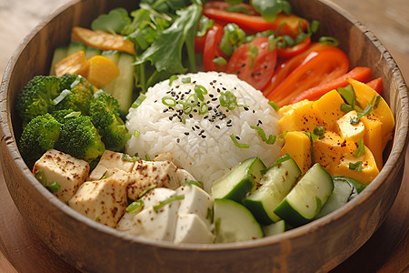 健康的食物米饭图片