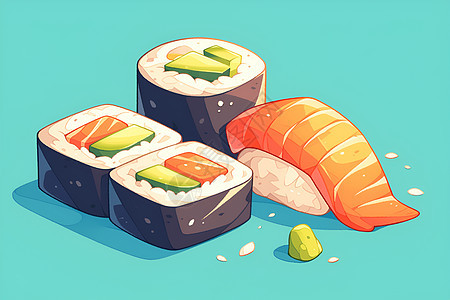 寿司卷插图图片