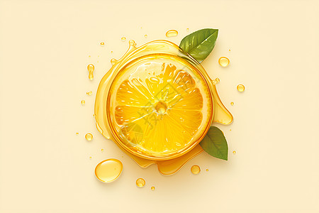 柠檬上的蜂蜜图片