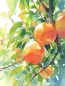 果园里的柿子图片