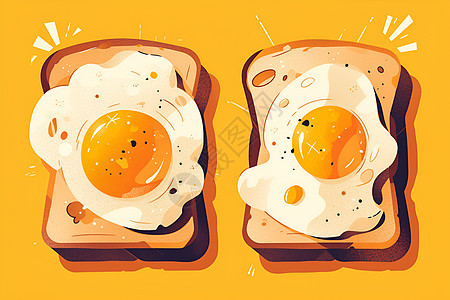 美味面包煎蛋图片