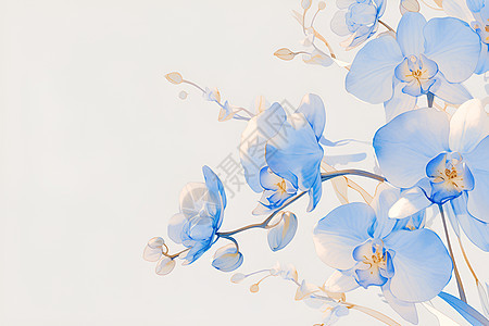清晰的蓝色兰花图片