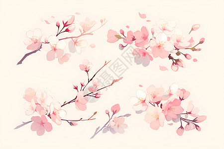 艳丽绽放的樱花高清图片