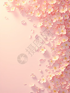 散落的桃花花瓣图片