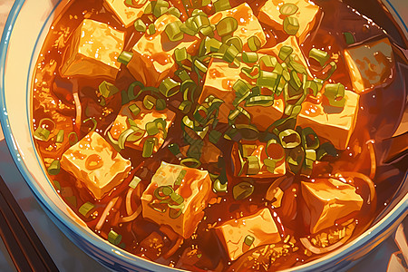 麻辣可口的豆腐图片