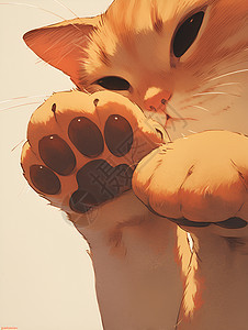可爱猫咪嬉戏中的小爪子图片