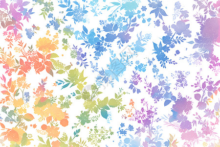 彩色花卉拼图图片