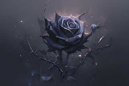 黑色玫瑰插图图片