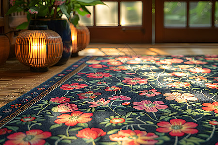 地毯花纹传统的羊毛地毯设计图片