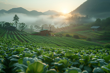 庐山风景宁静田园生活背景