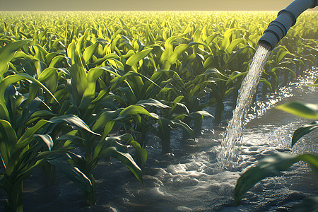 灌溉玉米图片