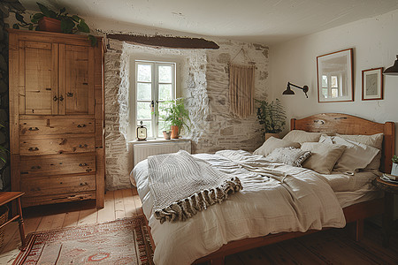 卧室的木质家具图片