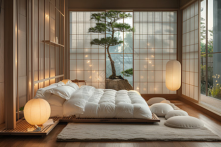 日式温馨卧室图片