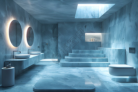 大理石浴室图片