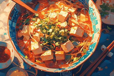 一碗红烧豆腐图片