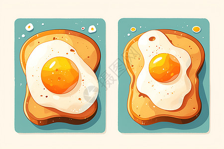 营养美味的鸡蛋吐司图片