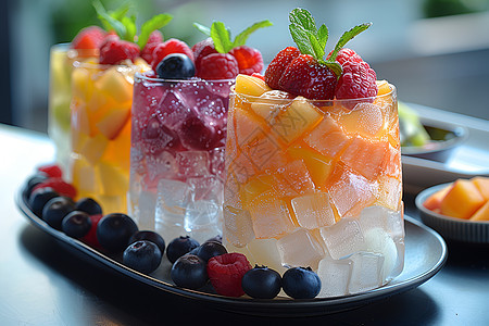 美味水果刨冰图片