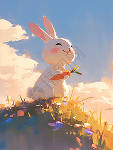 田野中的小兔子图片