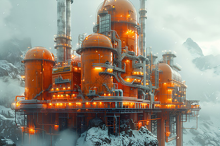 重工业中的氢气建筑图片