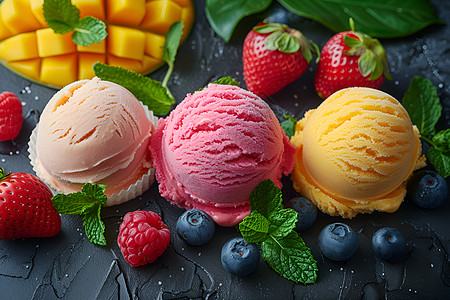 彩色的冰淇淋图片