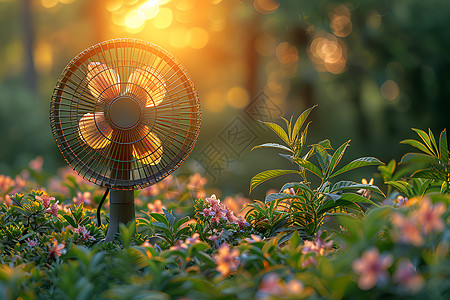 花海中的风扇图片