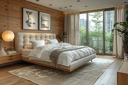 卧室内的大床图片