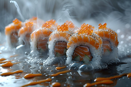 健康营养的寿司图片