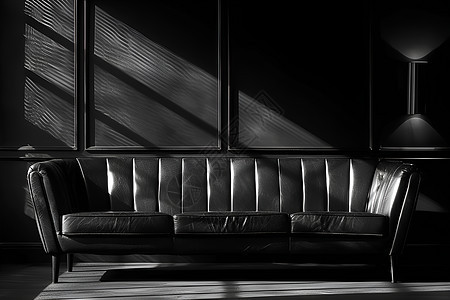 奢华的黑色沙发图片