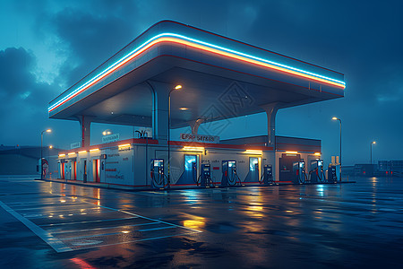 汽车加油站图片
