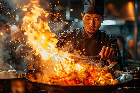 大厨烹饪美食图片