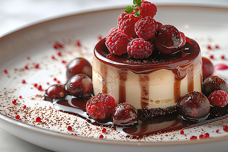 美味的莓果蛋糕图片