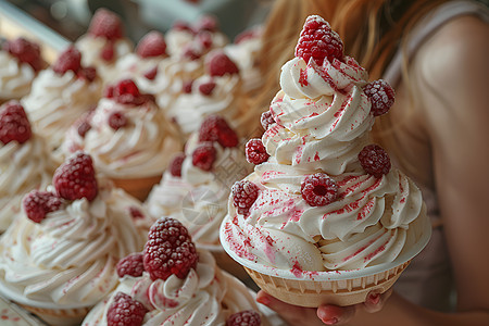 浪漫甜点冰淇淋图片