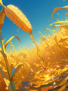 农田之中的玉米图片