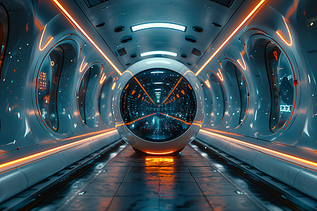 未来科技隧道图片