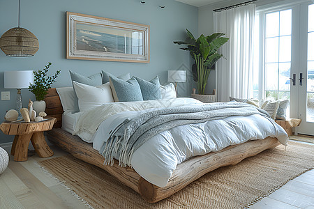 清新自然风格的卧室图片