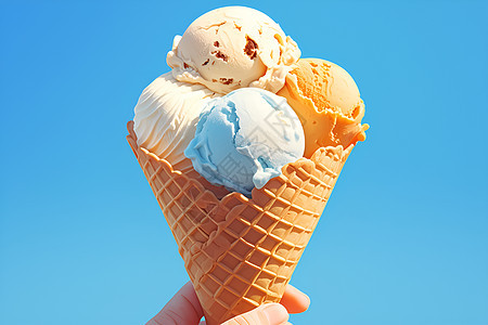 冰淇淋甜筒插画图片