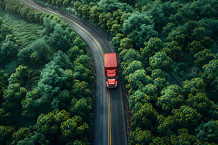 公路上行驶的卡车图片