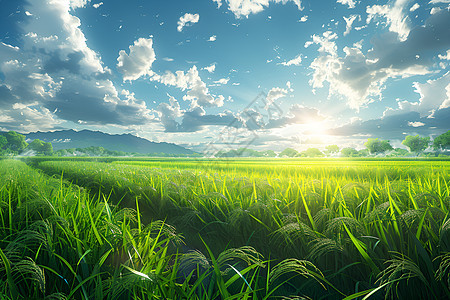 稻田绿色之美图片