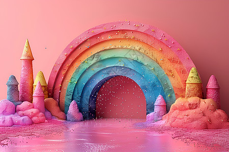 沙子彩虹城堡图片