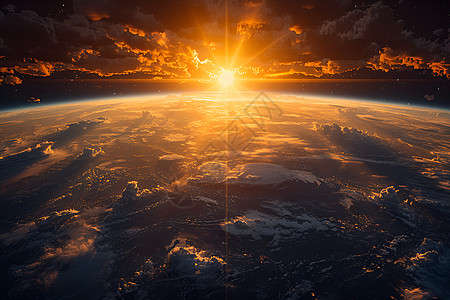 升起的太阳太阳从太空升起设计图片
